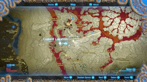 zelda breath of the wild goron city|breath of the wild map.